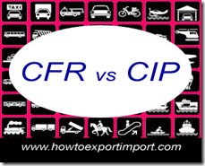 Difference between CFR terms and CIP terms