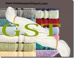 GST rate for ropes, twine, wadding, special yarns, felt etc.