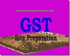 GST tariff rate for Site preparation services