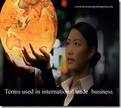 Terms used in international trade  business such as Electronic data exchange,Electronic Export Information, Equipment Schedule,
