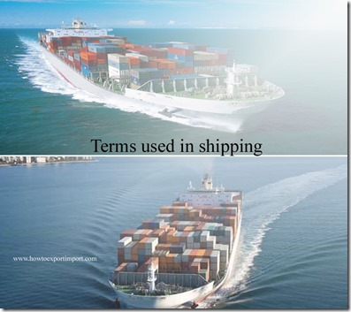 Terms used in shipping such as Bill of Ladinq, Bunker Surcharge, BackHaul, Backfreight, Backhaul etc