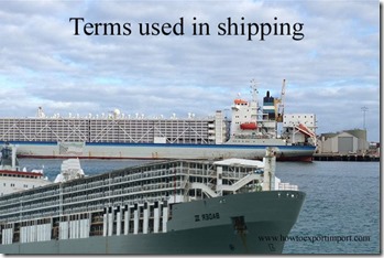 Terms used in shipping such as CATWALK,Census Interface System ,Center of Gravity,Certificate of Inspection etc