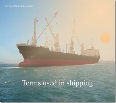 Terms used in shipping such as Korea Trade Promotion Corporation, Kommanditgesellschaft,Knot etc