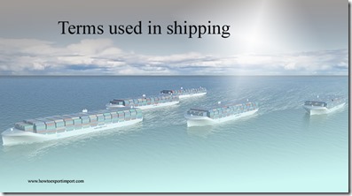 Terms used in shipping such as Multinational Corporation,MultiTank Container,Not always afloat,Nominal horse-power,Not exceeding etc