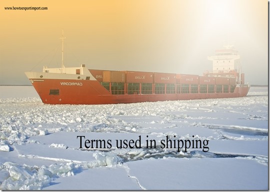 Terms used in shipping such as Statute Of Limitation,steamship agent,steamship company,State Trading Enterprises etc