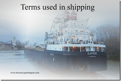 Terms used in shipping such as Tied Loan,Tier number,Time,Time Charter-Party,Time Draft,Time reversible etc