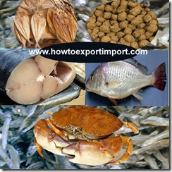 Documentation and procedures to import Fish and Crustaceans