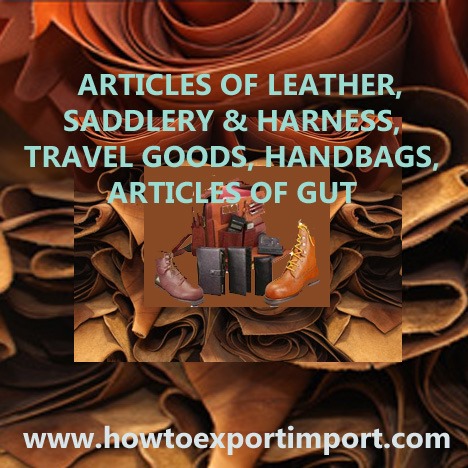 6 digit HS codes Chapter 42 ARTICLES OF LEATHER, SADDLERY and HARNESS,  TRAVEL GOODS, HANDBAGS, ARTICLES OF GUT