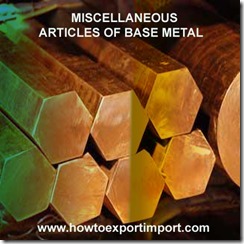 83 MISCELLANEOUS ARTICLES OF BASE METAL