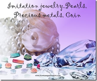 imitation jewelry, pearls, precious metals, coin