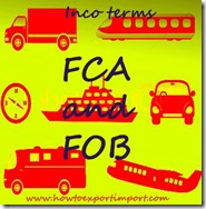 Difference between FCA and FOB in terms of Delivery of goods copy
