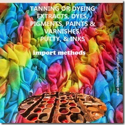 TANNING OR DYEING EXTRACTS, DYES, PIGMENTS, PAINTS  VARNISHES, PUTTY, INKS