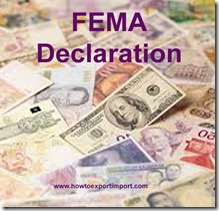 FEMA declaration for exporters