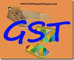 GST for Gaiters, Footwear parts, gaiter parts, footwear