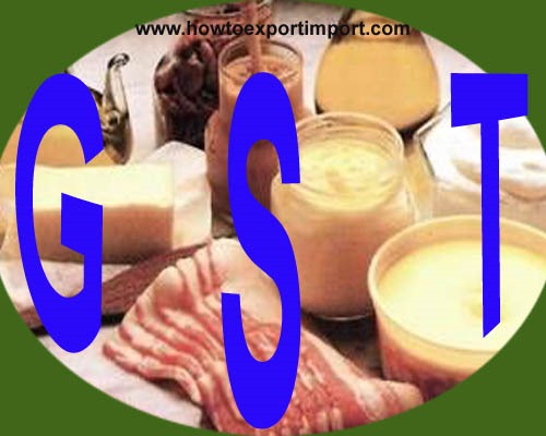 GST payable for sale of animal oil, waxes, fats, vegetable oil etc.