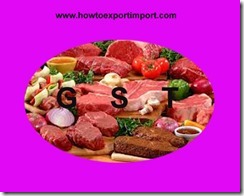 GST rates for Edible Meat offal