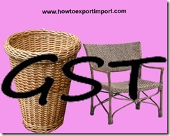 Goods and Service Tax for straw manufacturers, basket ware and wickerwork