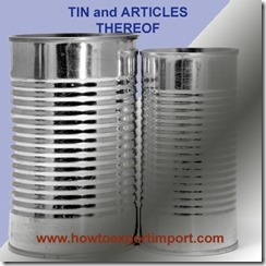80 TIN & ARTICLES THEREOF
