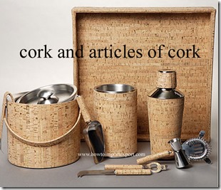 cork and articles of cork