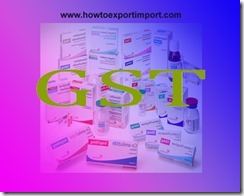 Tariff rate of GST payable for sale of Pharmaceutical products in India