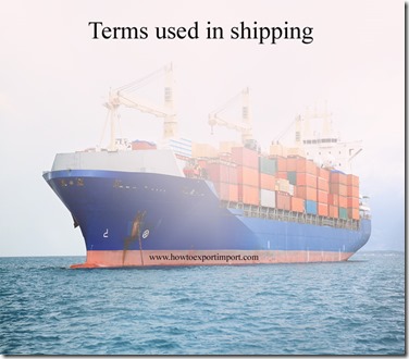 Terms used in shipping such as Container Terminal,Container Yard,CONTAINER,Containerization etc