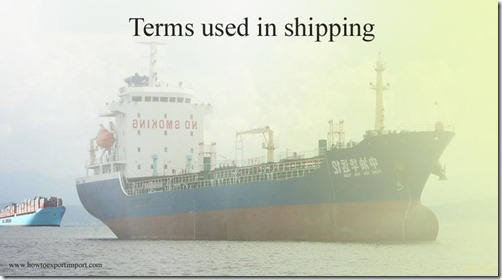 Terms used in shipping such as Global Export Manager ,Gold Key Service ,Gooseneck,GRAIN CAPACITY,Grain elevator etc