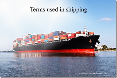 Terms used in shipping such as Jib,Joint Rate,Joint Survey ,Joint Venture,Keidanren , Keel etc