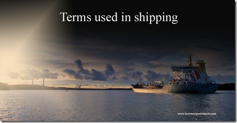 Terms used in shipping such as Senior Commercial Officer,Service Contract, Service,Sheddage etc