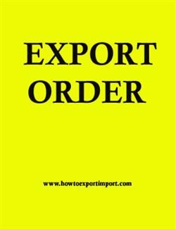 processing of an export order